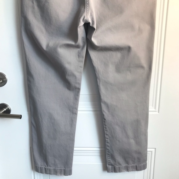 J. Crew Brand The Sutton 100% Cotton Khaki Light Gray pants size 34x30 in EUC - Picture 9 of 11